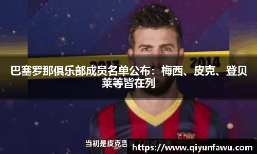 巴塞罗那俱乐部成员名单公布：梅西、皮克、登贝莱等皆在列